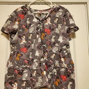 Scrub top XL White Cross